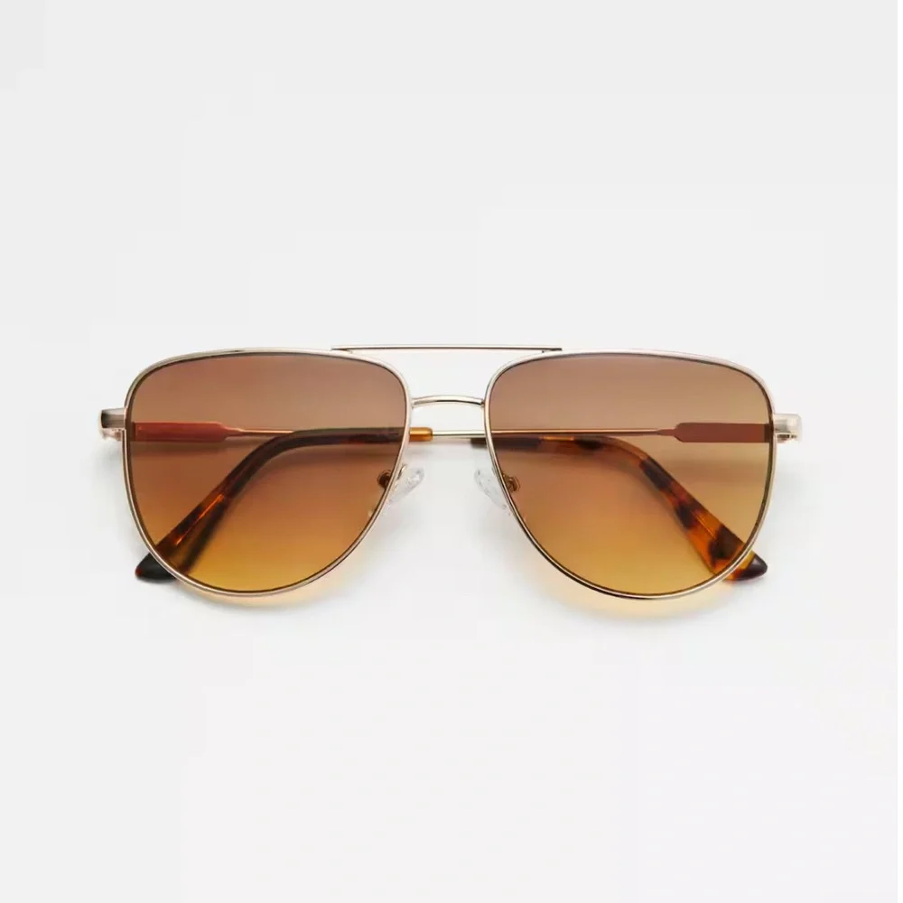 Other Stories Stylish Tinted Aviator Sunglasses